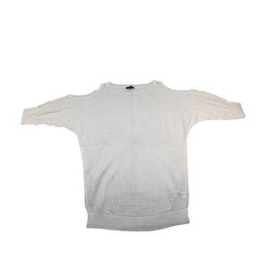 Express Short sleeve White Cold Shoulder Sweater Size XS (0222)